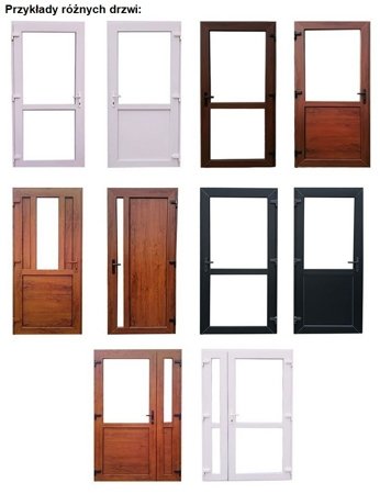 Drzwi zewnętrzne sklepowe (kolor: biały, strona: prawa, szerokość: 110 cm) 54469143