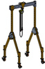 IMPROWEGLE Wciągarka bramowa miproCrane z wózkiem pchanym i wyciągarką łańcuchową (udźwig: 1500 kg, szerokość: 760-1360 mm, wysokość: 1702-3002 mm) 33981270